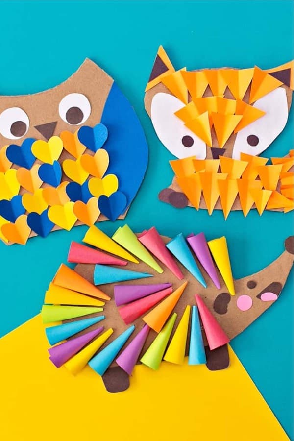 easy paper craft tutorial to make animal shapes
