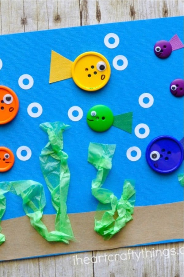 easy ocean craft for kids with buttons