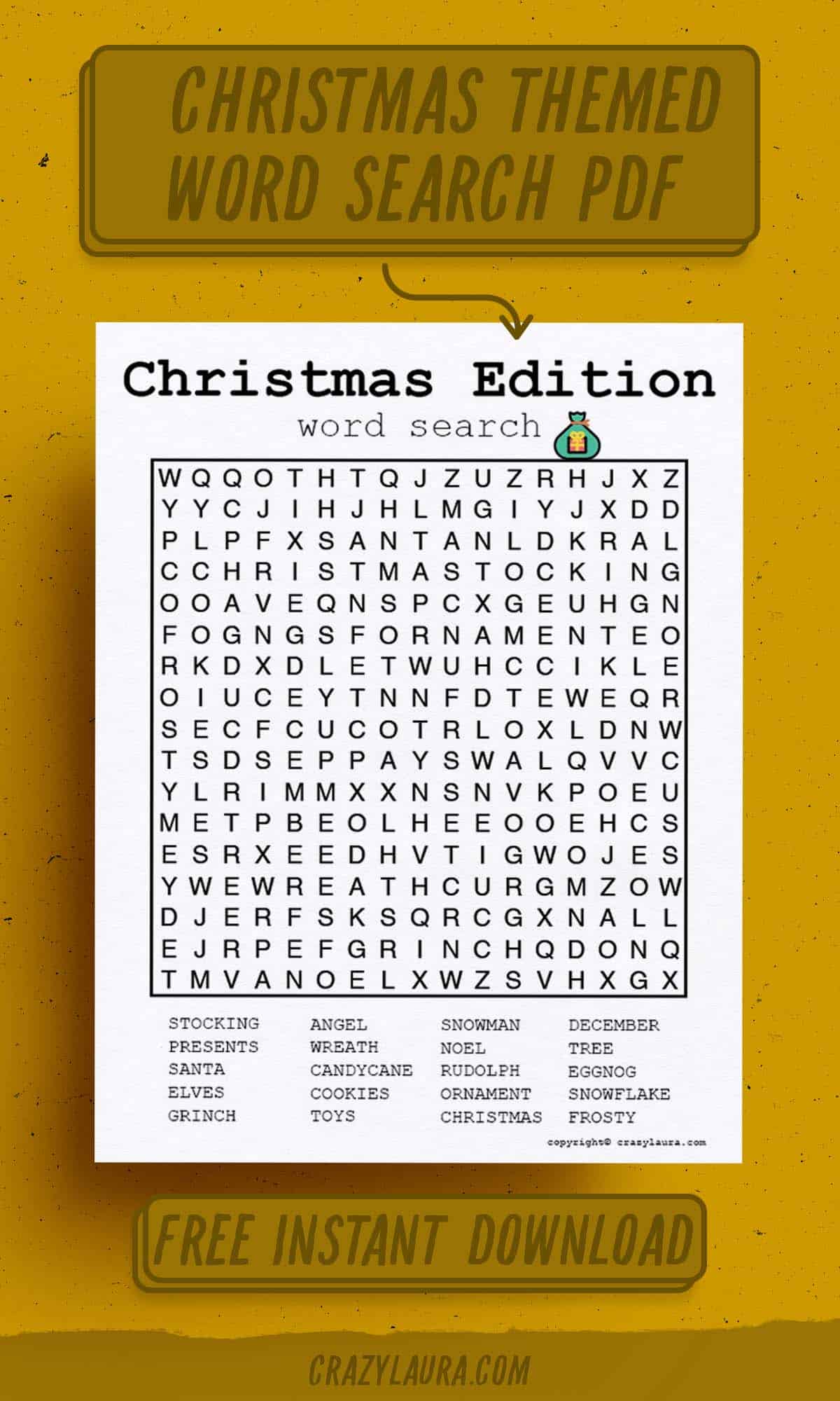 free holiday printable activity for kids