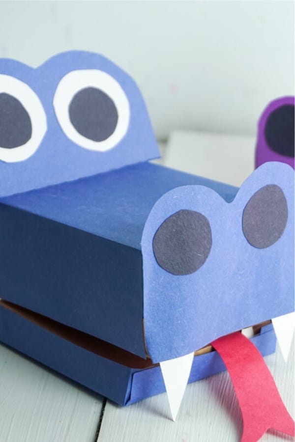 cute monster craft for kids with construction paper