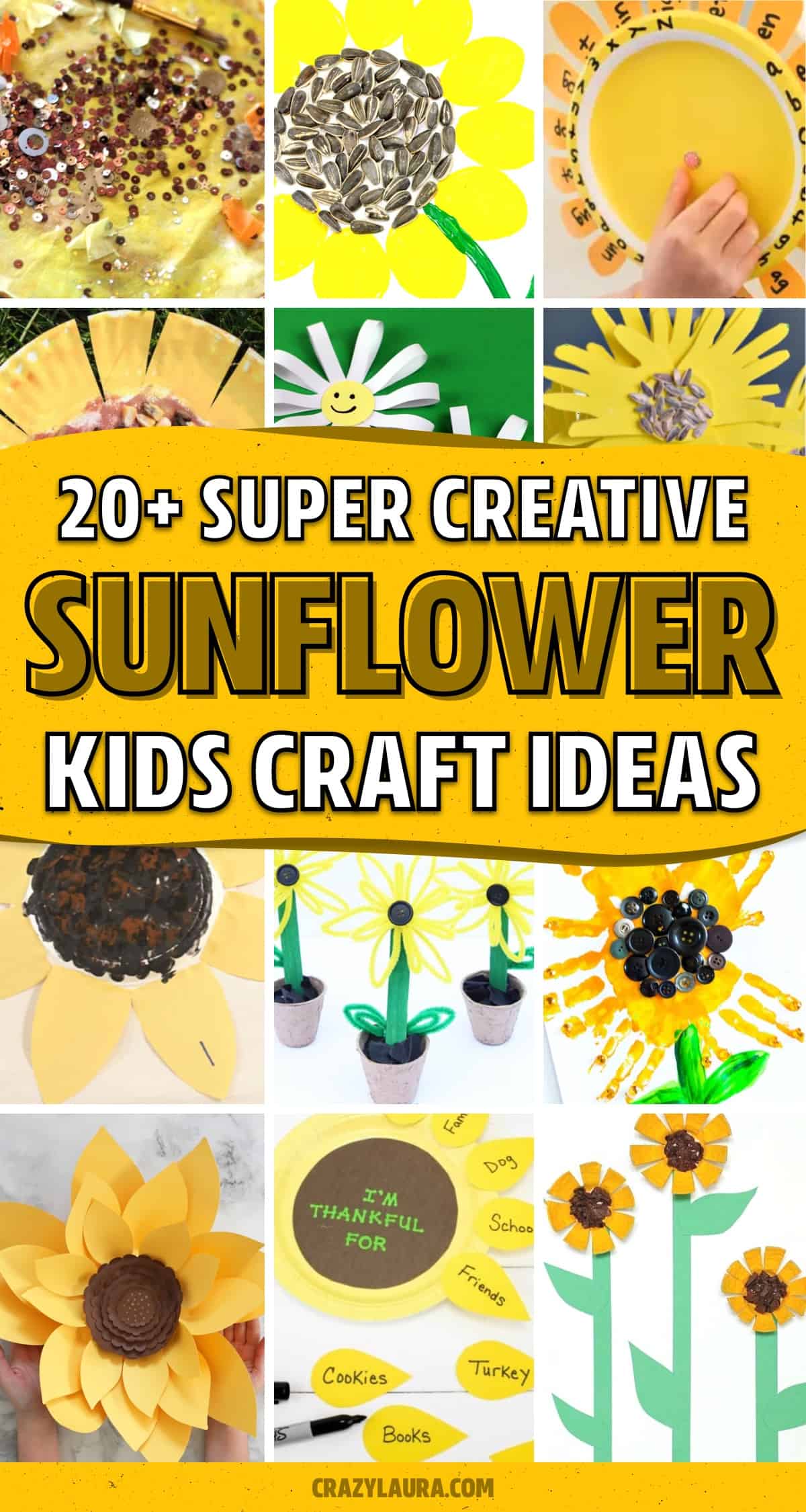 low cost craft examples with sun flowers