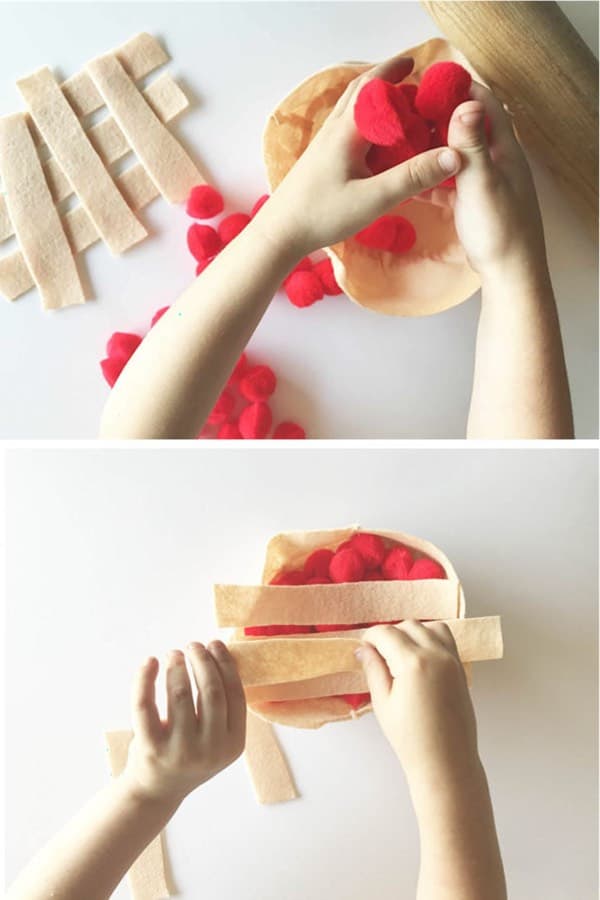 fake apple pie craft for kids with felt