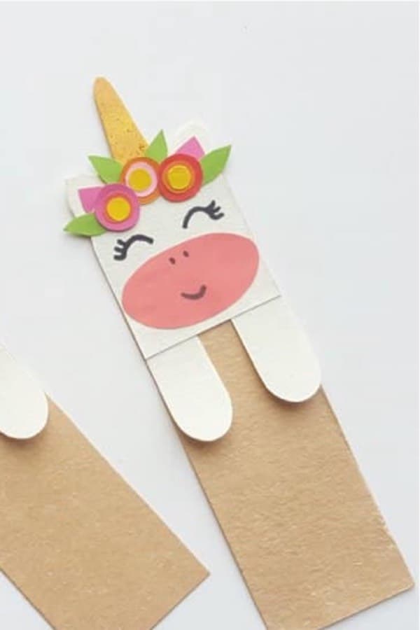 how to make unicorn bookmarks for kids