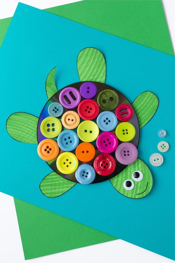 easy button craft tutorial with ocean animals