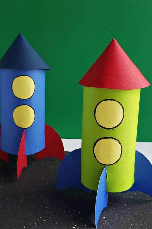 toilet paper rocket craft for children