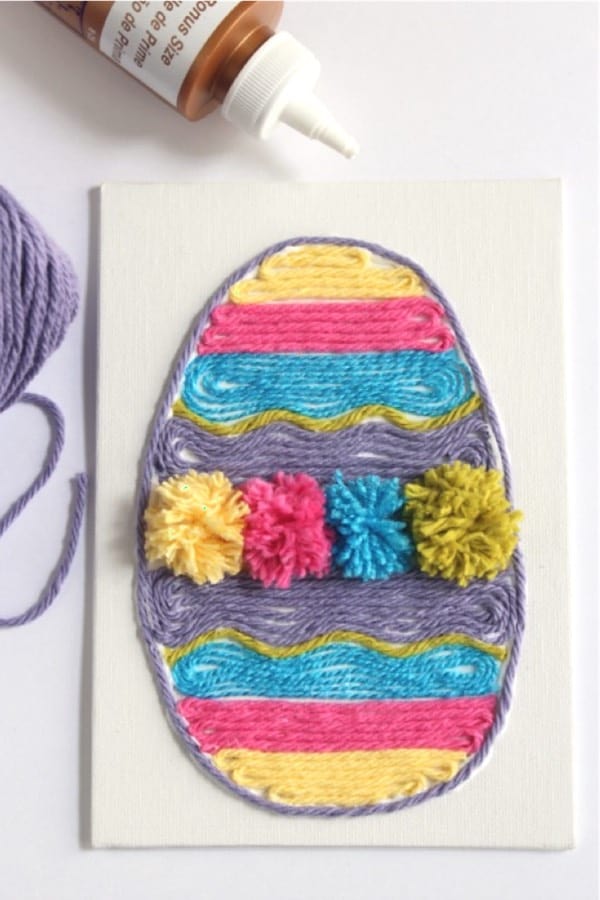easter craft for kids with yarn