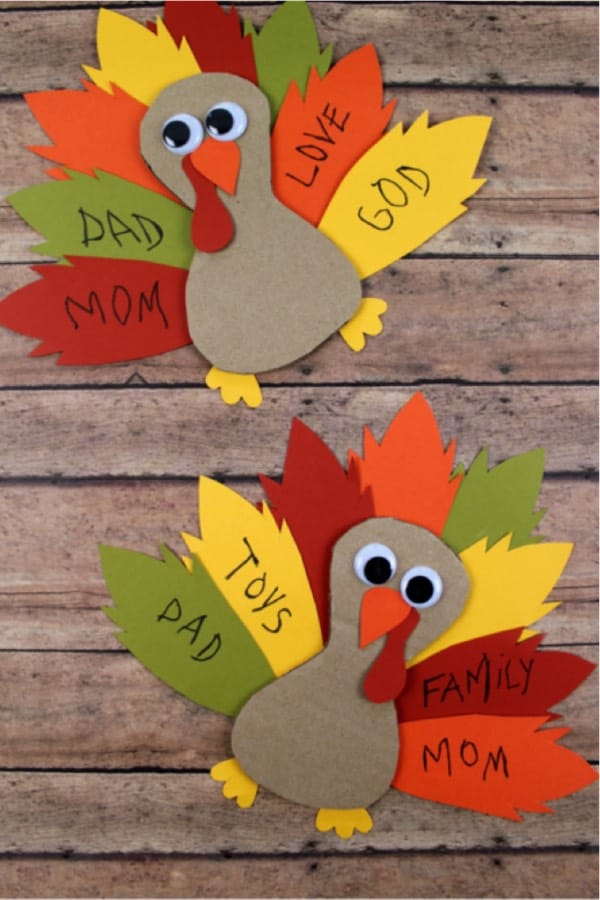 thanksgiving craft to make with cardboard
