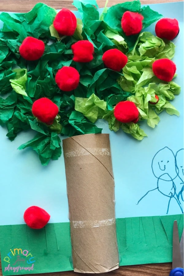 fun art project for kids with tissue paper