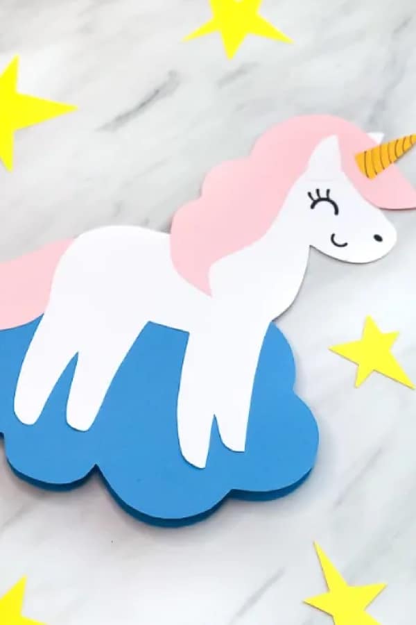 unicorn shaped paper craft idea
