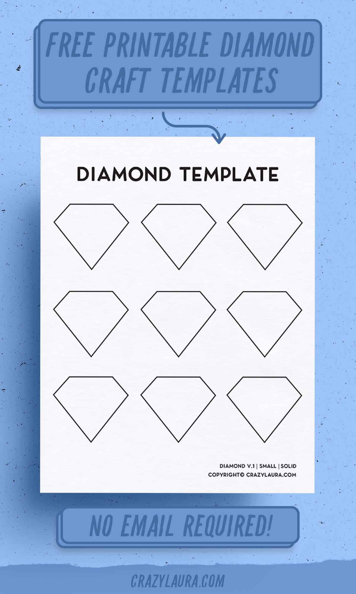 free printable templates with diamonds