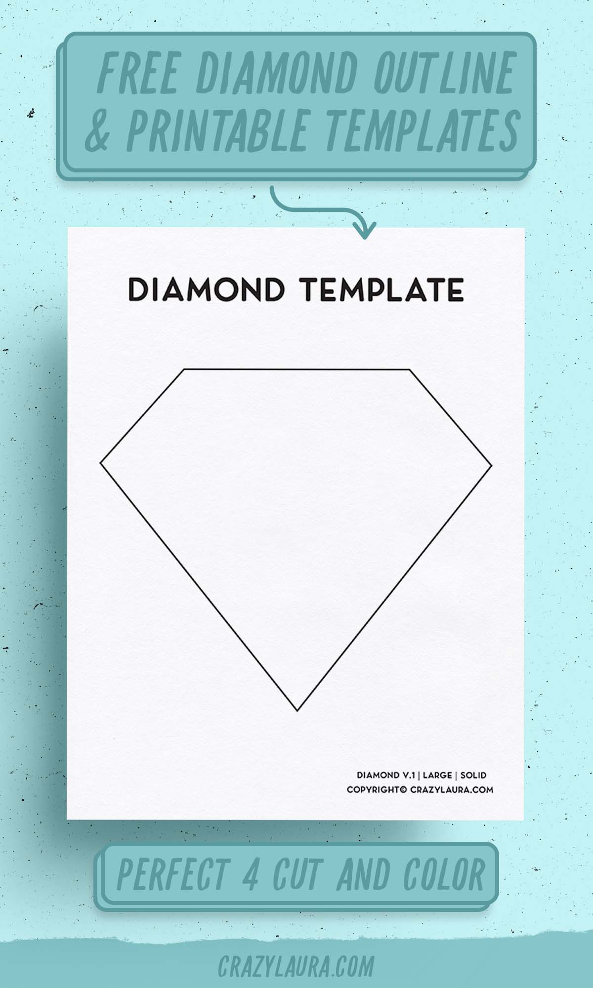 simple diamond printable template