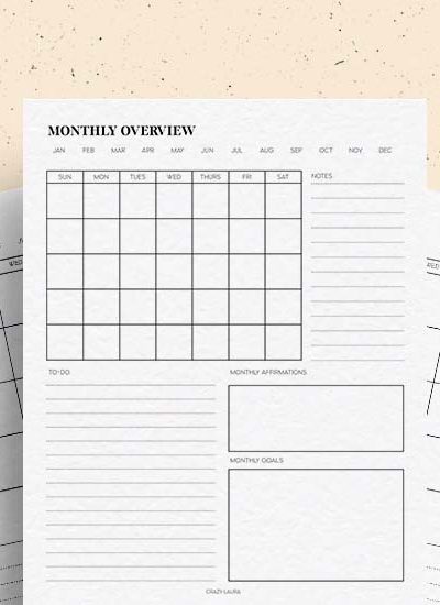 blank calendar printable