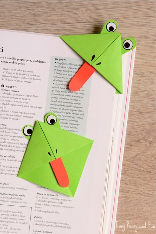 how to make corner bookmarks for kids