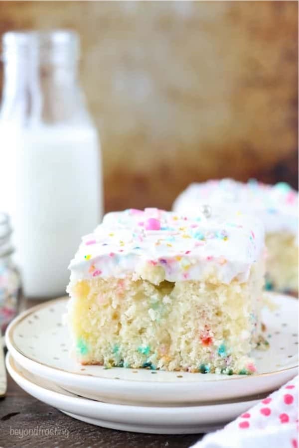 easy poke cake recipe with funfetti