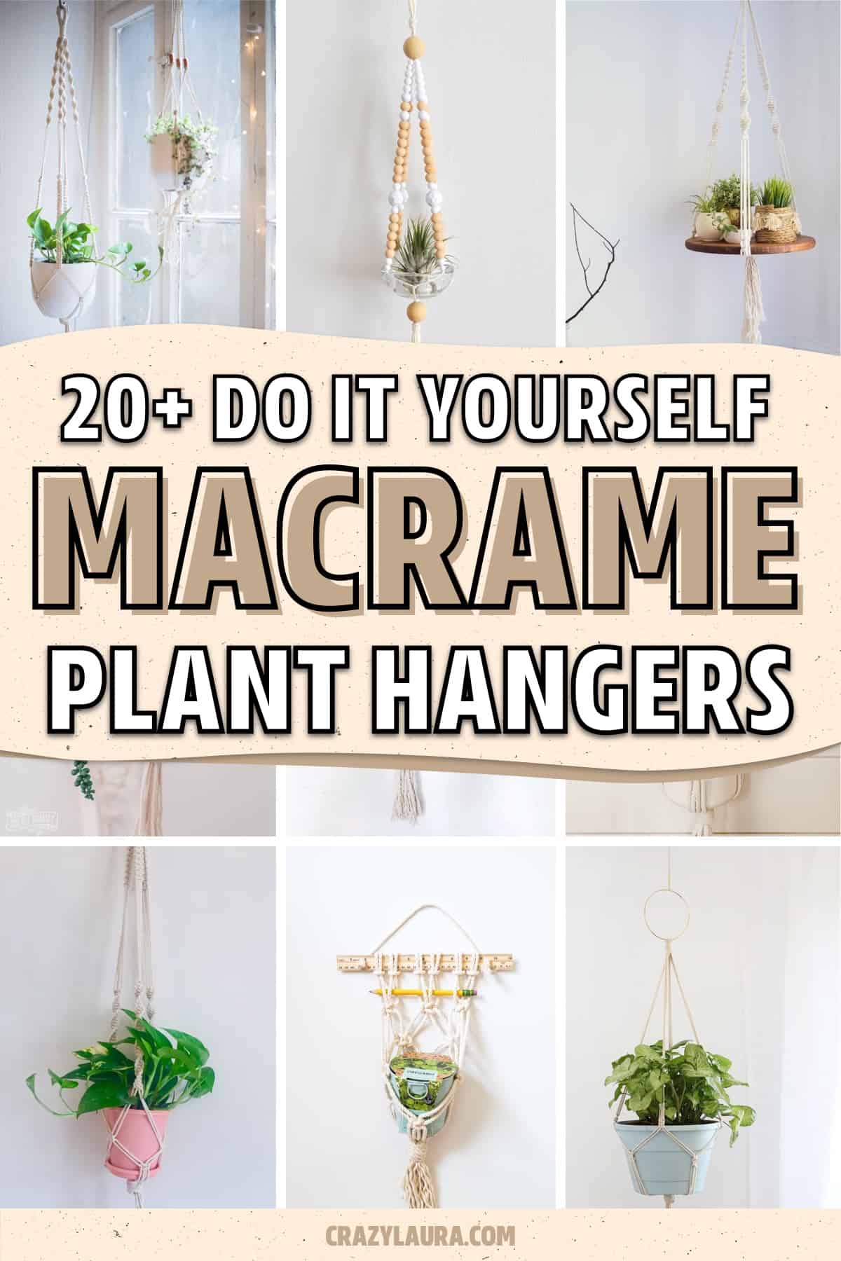 make your own hanging planter for inside
