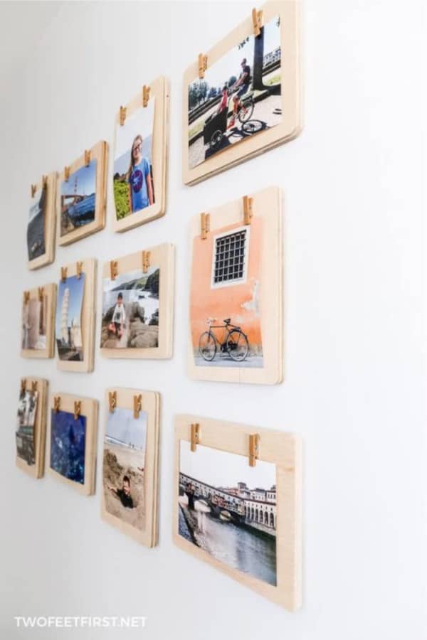 make your own photo wall display