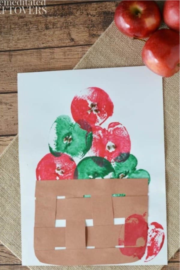 simple to make paint craft for apple stamping