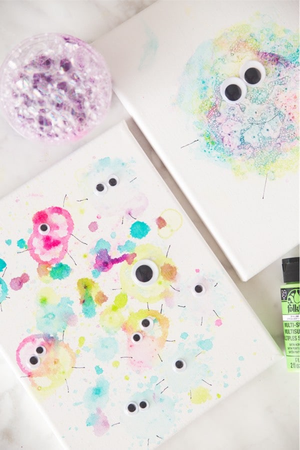 bubble painting for young kids