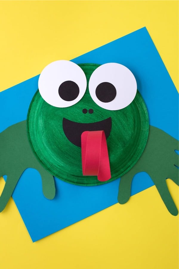 frog face easy paper art for young kids