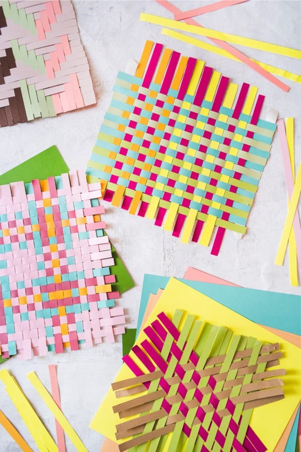 construction paper weaving craft for kids