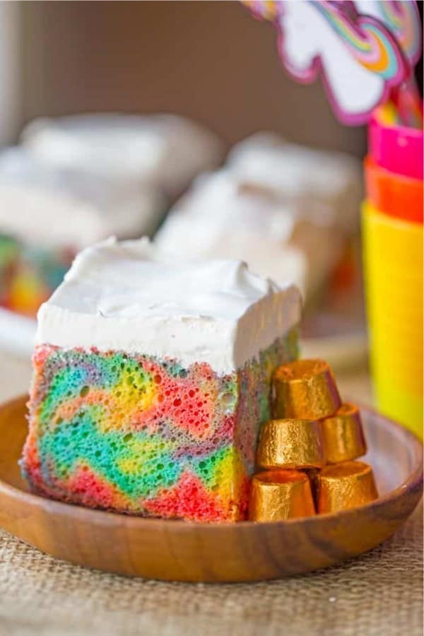 rainbow colored sheet cake recipe for kids