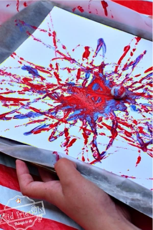 marble painting art project for young kids