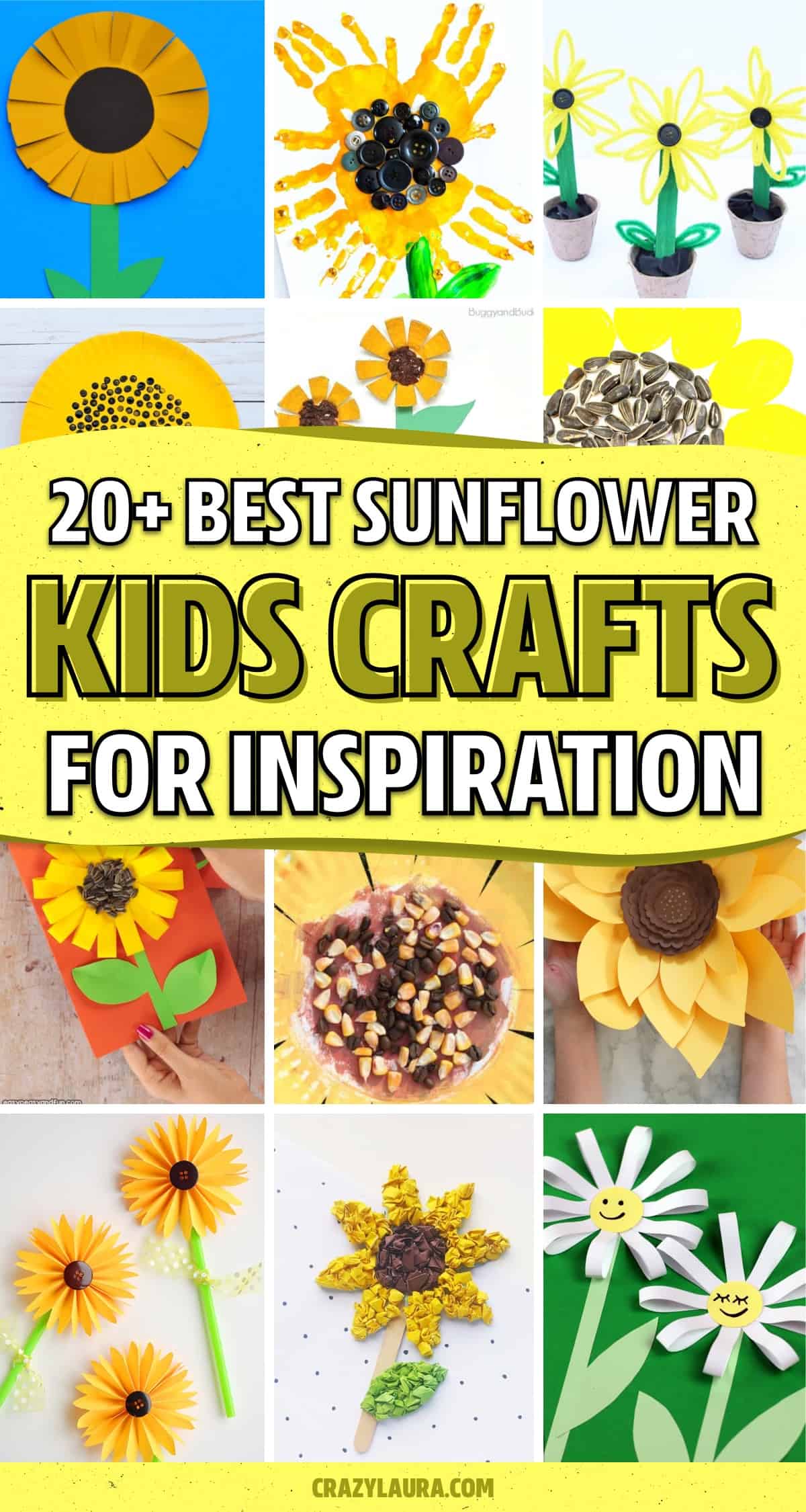 summertime sunflower crafts for kids