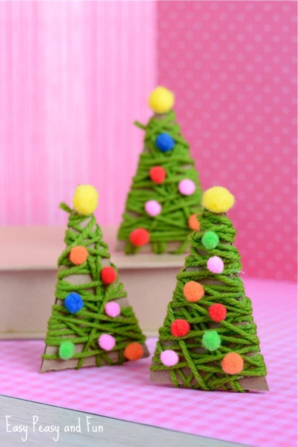 christmas yarn craft project for kids
