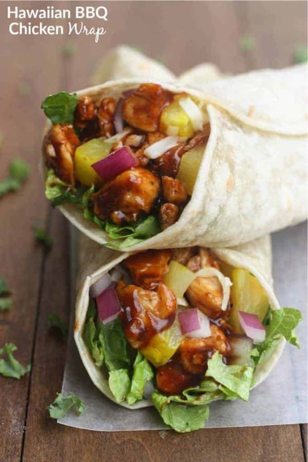 on the go wrap with bbq chicken