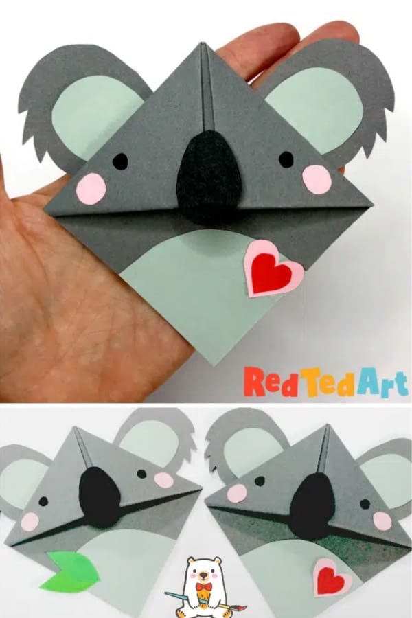 folded construction paper diy bookmarks for kids