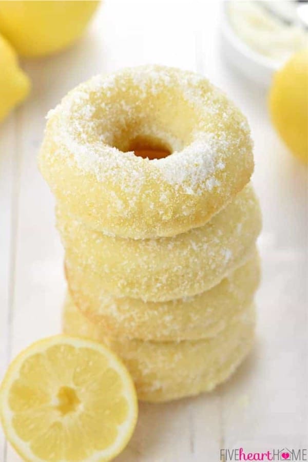 homemade lemon doughnut dessert recipe
