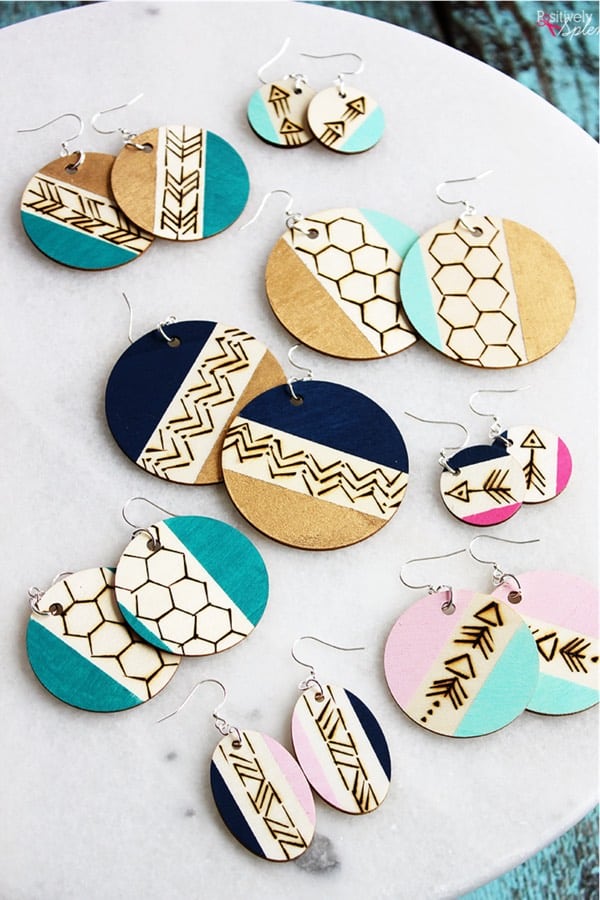 craft project for diy wood earrings
