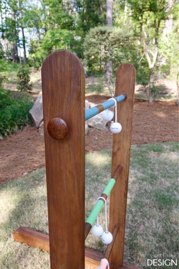 wooden project for diy backyard games