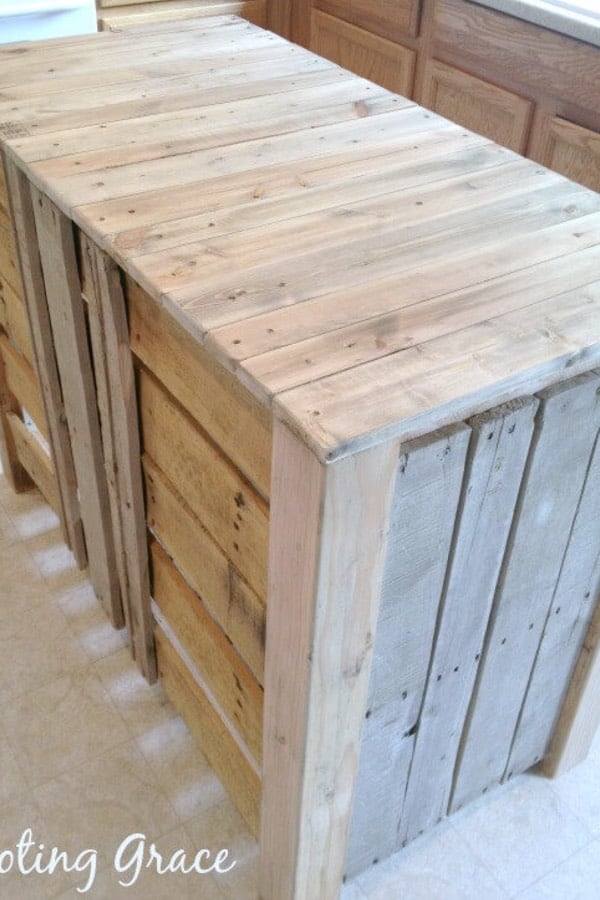 pallet project for kitchen island build