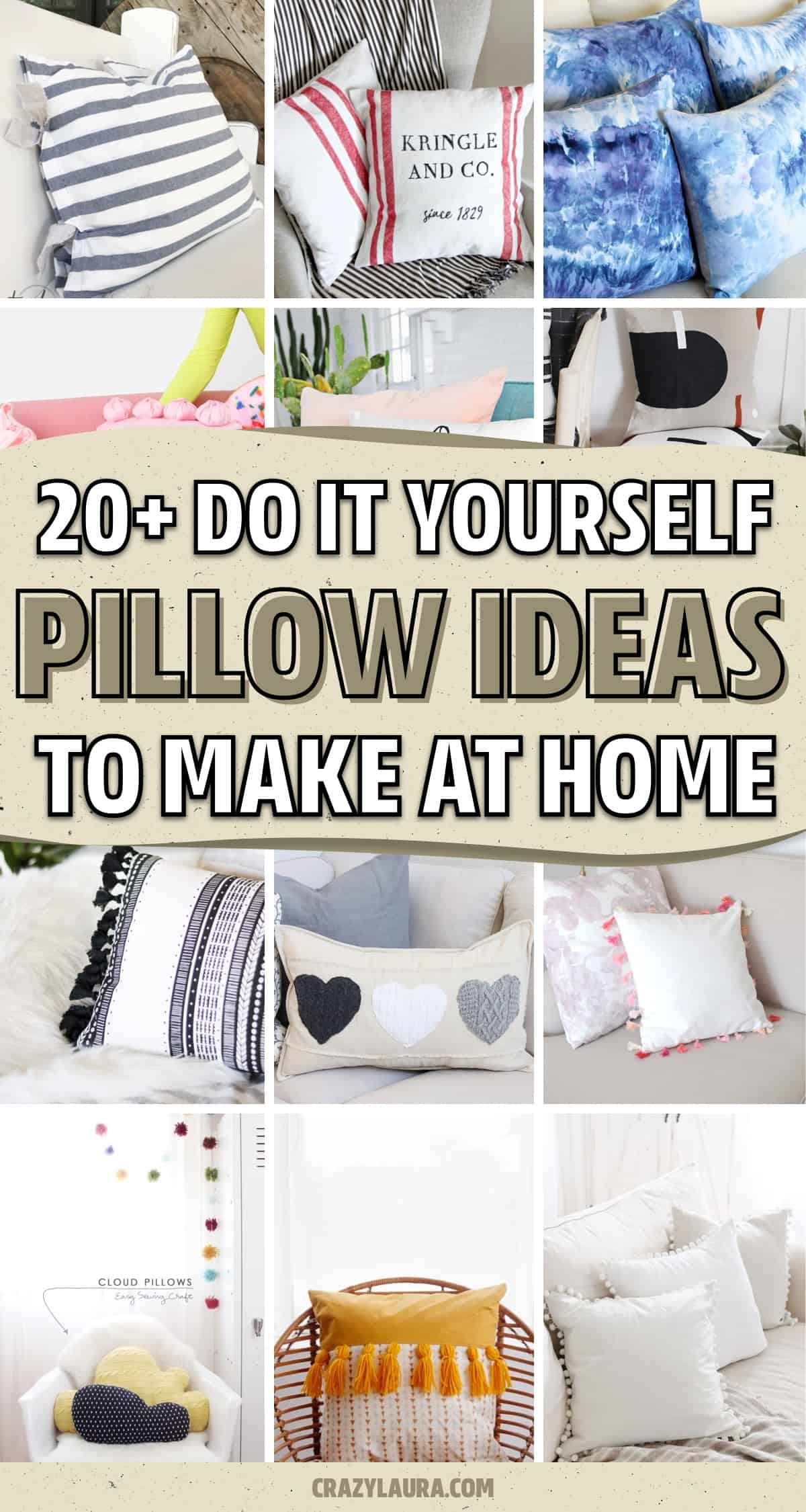 tutorials for diy pillow