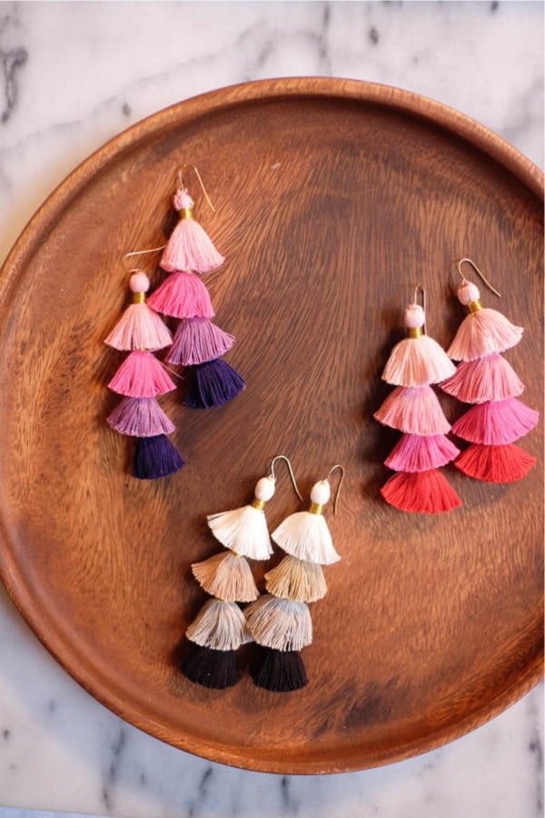 colorful tassel jewelry craft project