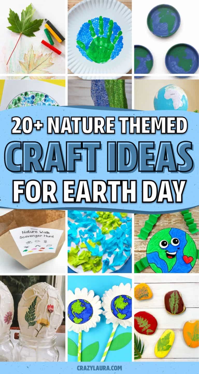 20+ Creative Earth Day Crafts For Kids & Tutorial Ideas - Crazy Laura