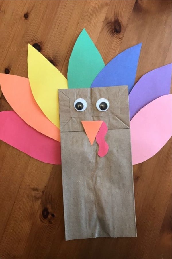 thanksgiving craft for kids with paper bags