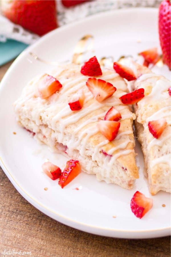 strawberry filled cream cheese scones