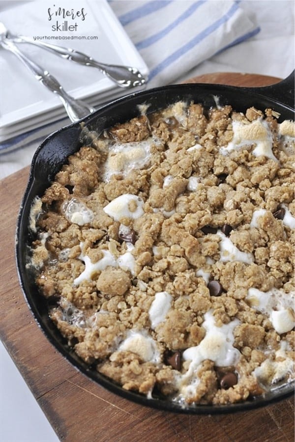 one pan dessert skillet recipe with smores