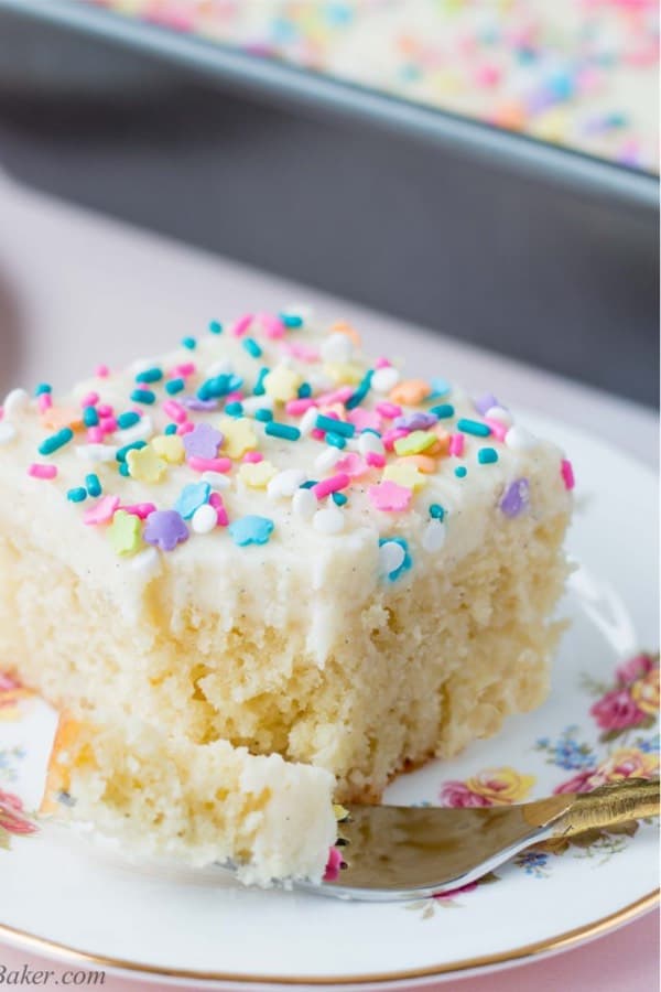 rainbow vanilla sheet cake