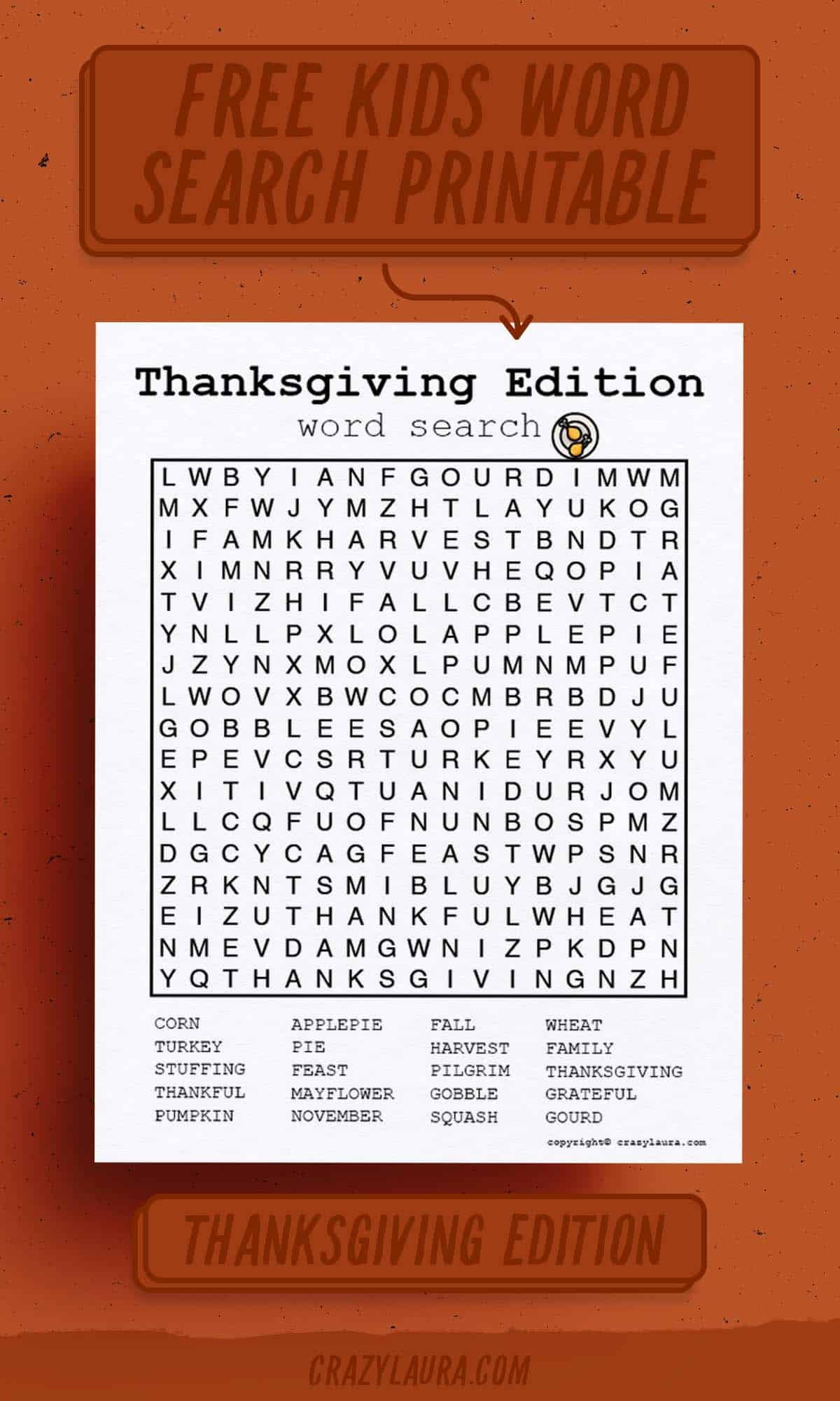 word hunt free sheet to print