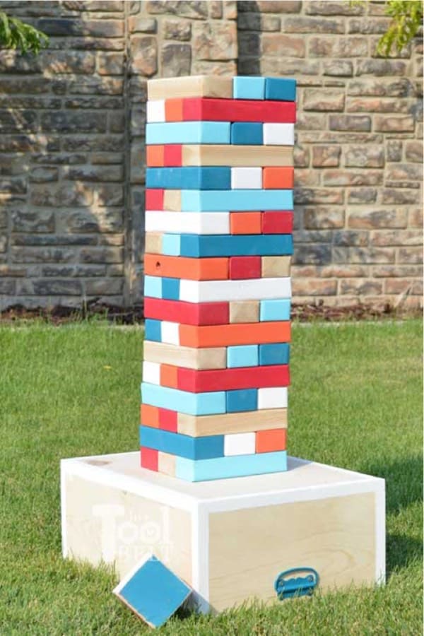 do it yourself large jenga game for the backyard