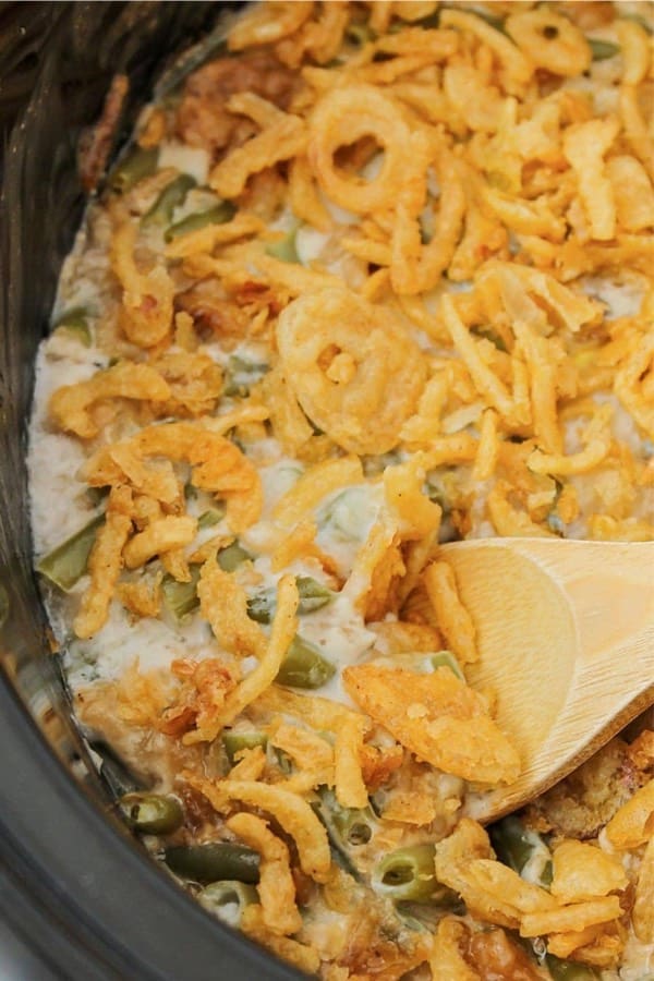 easy crockpot recipe for green bean casserole