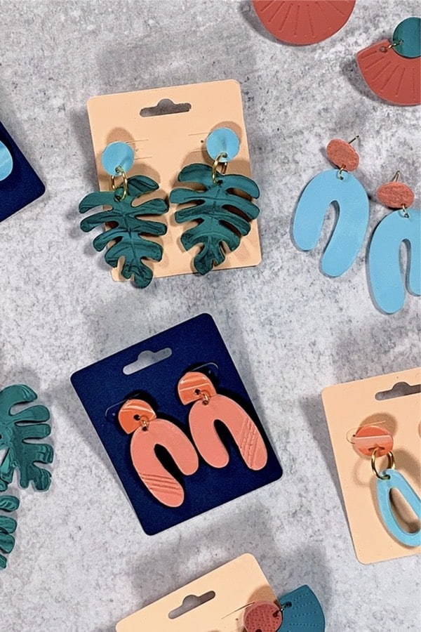 how to make clay earrings at home