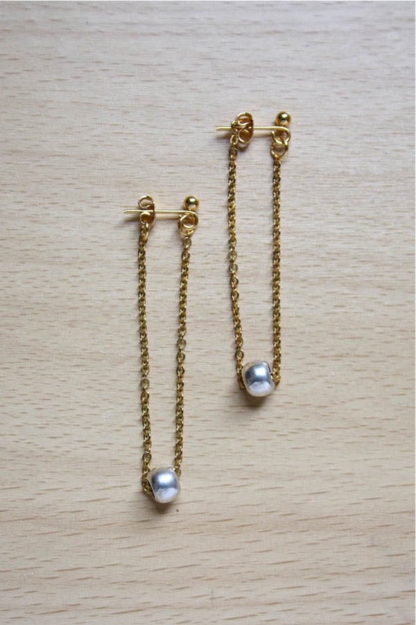 minimalist chain earring do it yourself craft