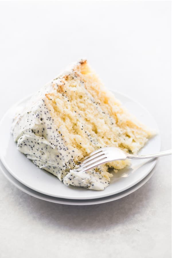 lemon dessert cake recipe with poppy seed frosting