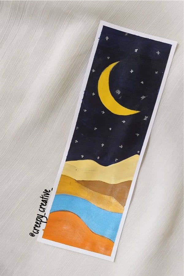 painting examples for homemade bookmark