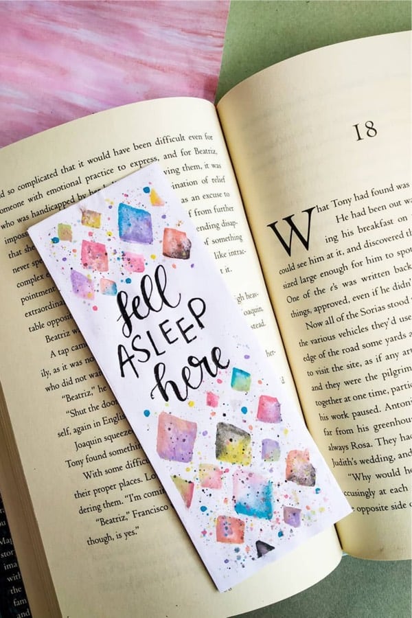 cute diy bookmark with quote