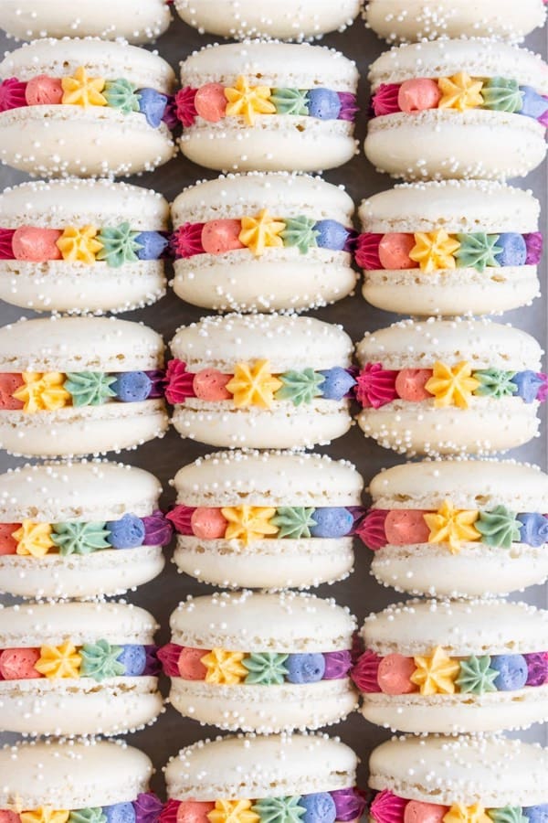 how to make rainbow colored macarons